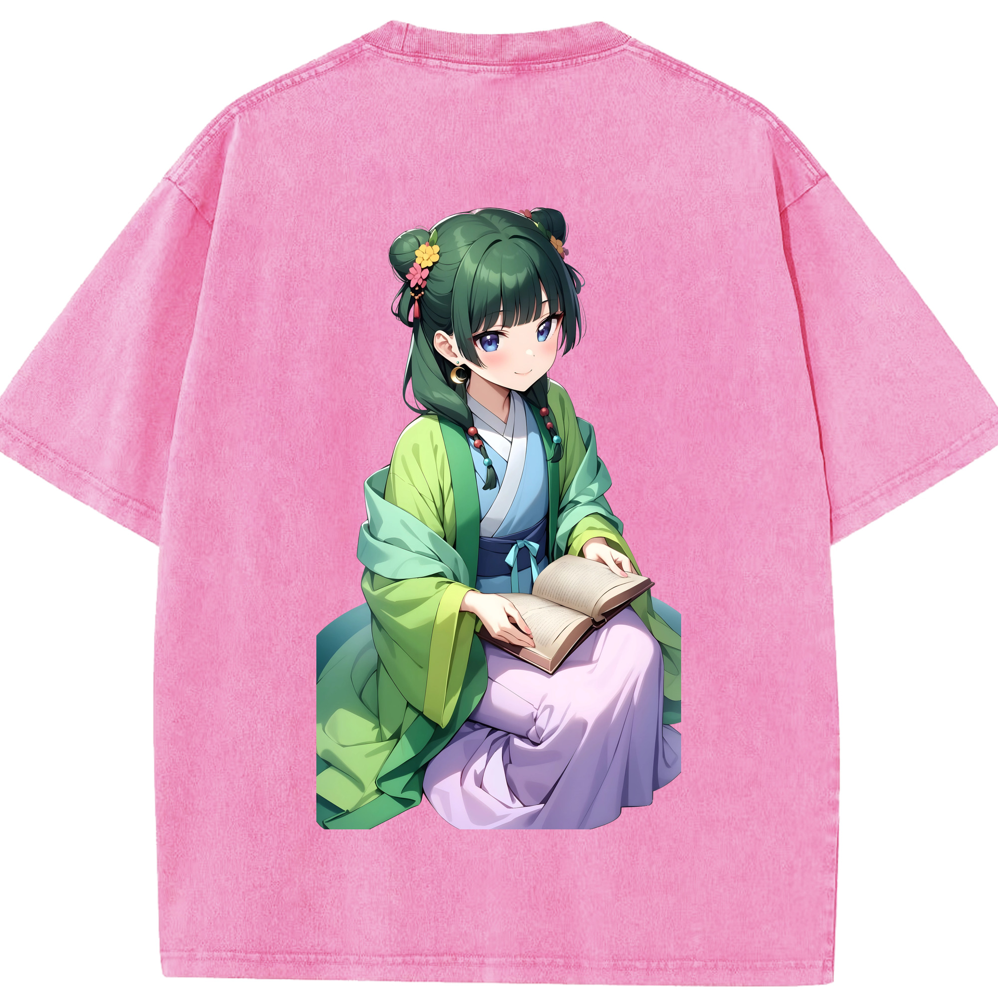 （画像用） 薬屋のひとりごと The Apothecary Diaries 綿100% ヴィンテージ風 半袖Tシャツ（背面プリント）